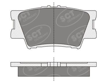 SCT GERMANY Комплект тормозных колодок, дисковый тормоз SP 336 PR